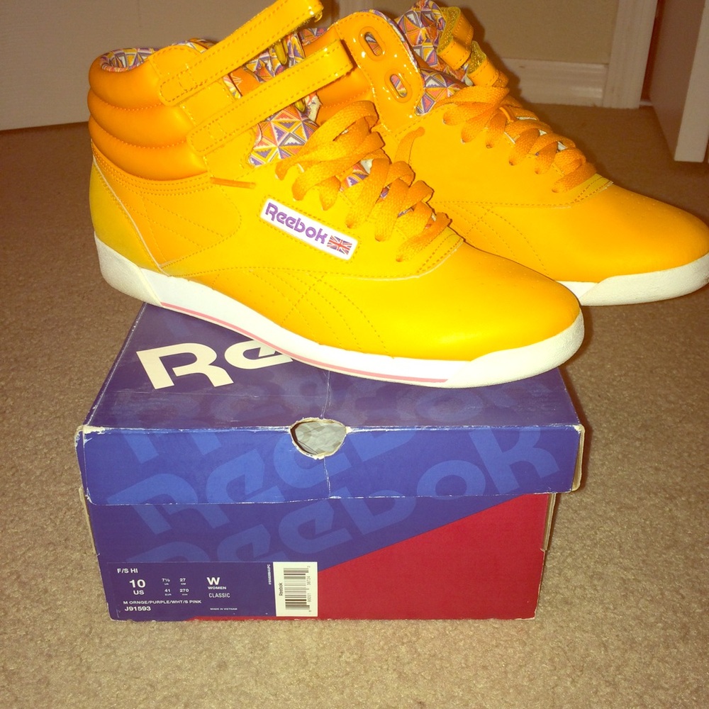 Reebok Women's Bright Orange High-Tops